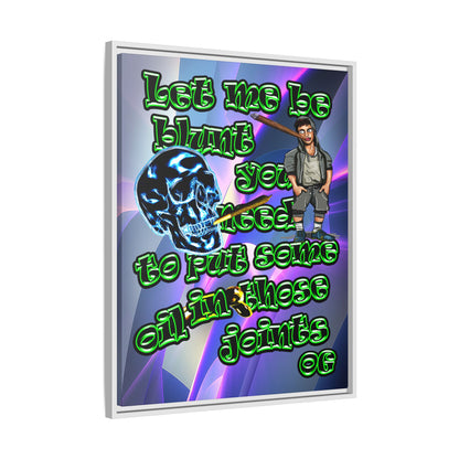 og - framed canvas art (grey-pink wave)