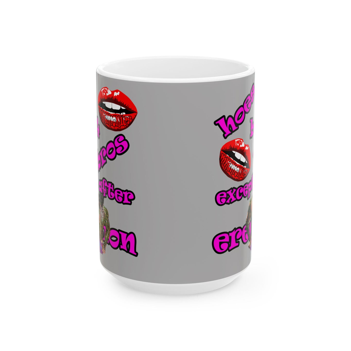hoes b4 bros - White Mug (light grey)