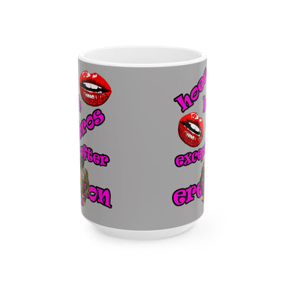 hoes b4 bros - White Mug (light grey)