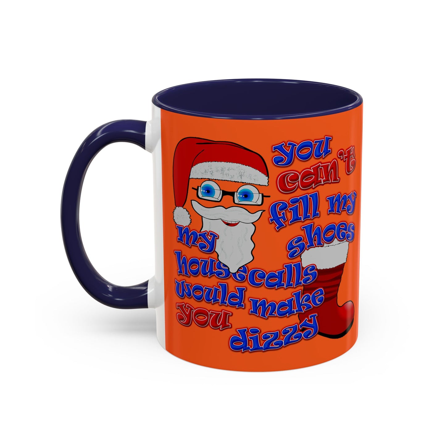 santa's shoes - Accent Mug (orange)