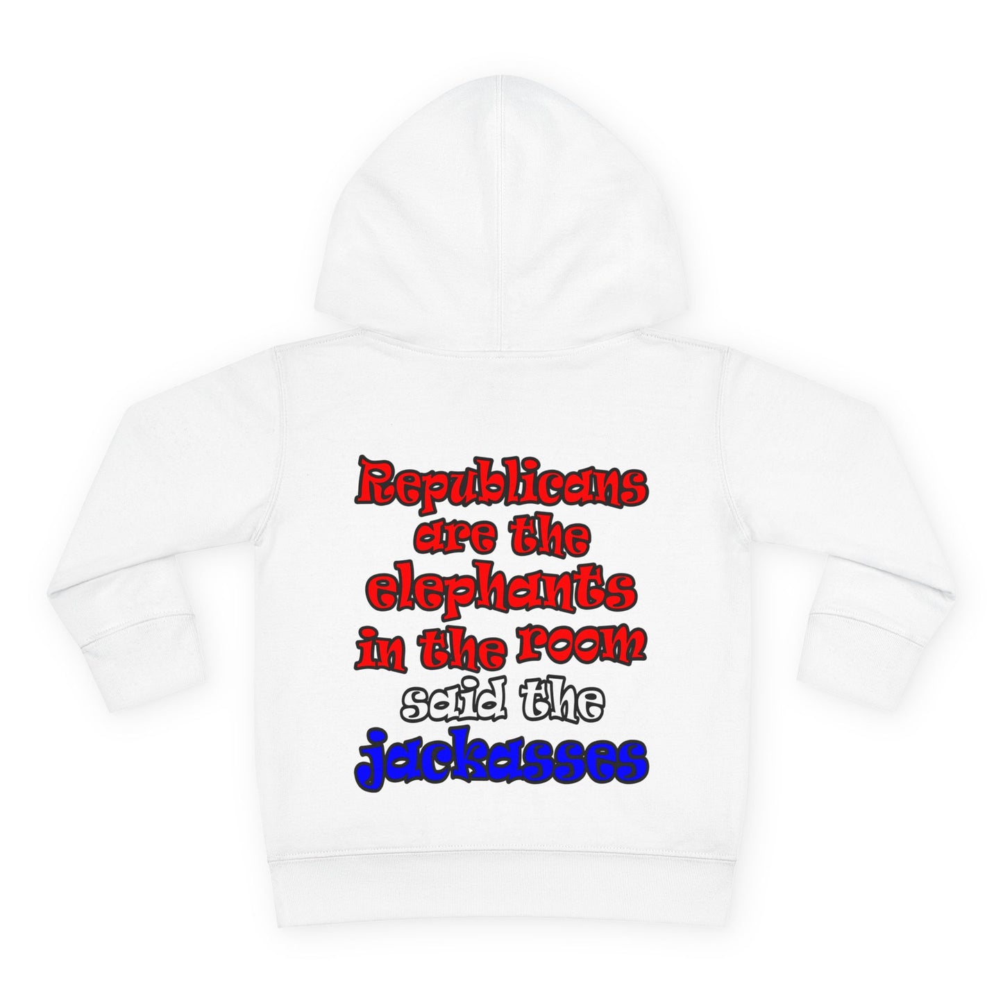 donkeys and elephants - Toddler Pullover Fleece Hoodie