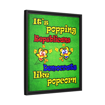 popping like popcorn - framed canvas art (green turf)