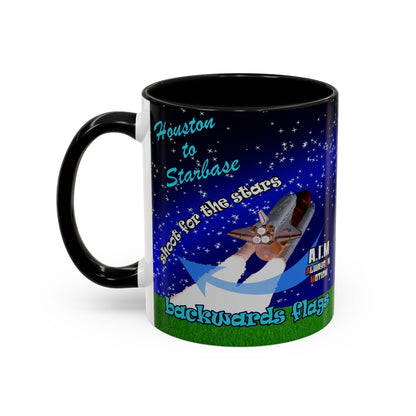 shoot for the stars - Accent Mug ('snoops' background)