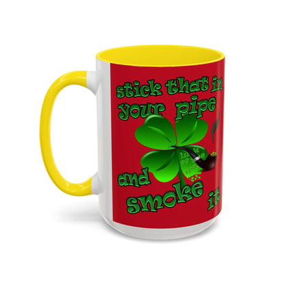 celtics logo - Accent Mug (dark red)