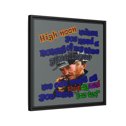 high noon - framed canvas art (dark grey)