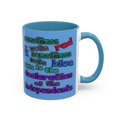 declaration of the independents - Accent Mug (light blue)