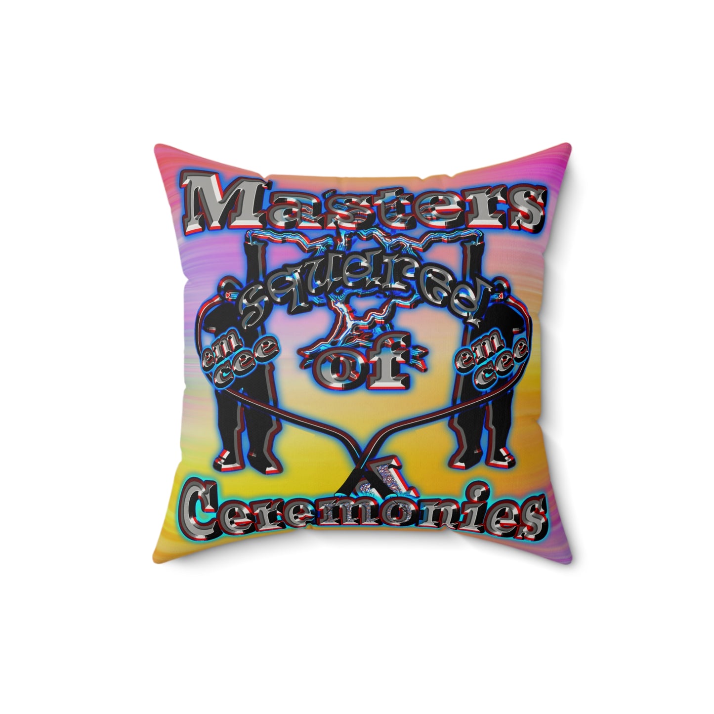 em cee squared - Faux Suede Square Pillow - (color blur)