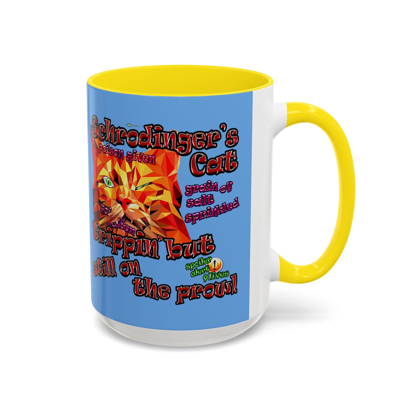 schrodinger's cat - Accent Mug (light blue)