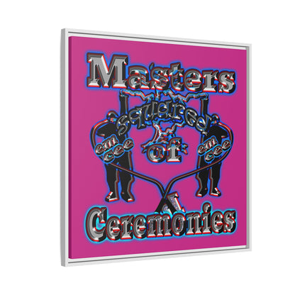 em cee squared - framed canvas art (pink)