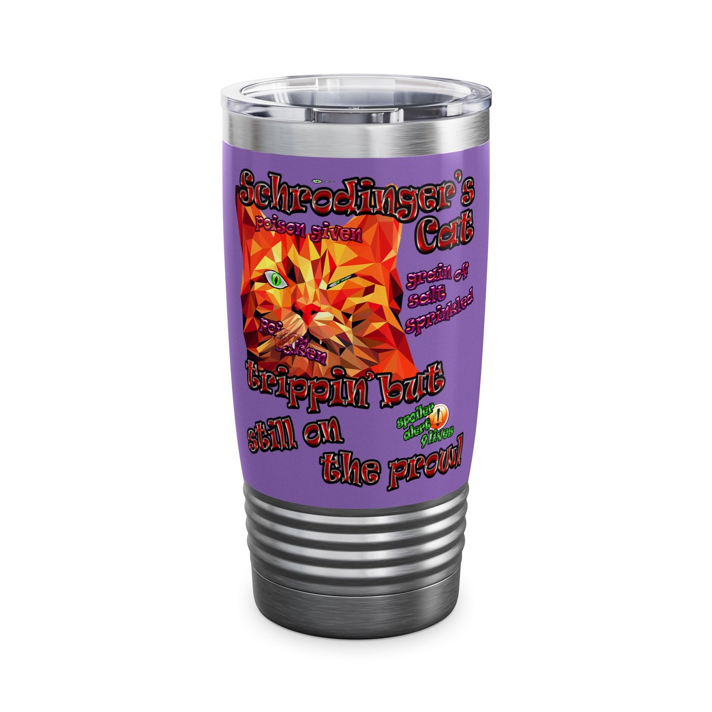 schrodinger's cat - Ringneck Tumbler, 20oz (light purple)