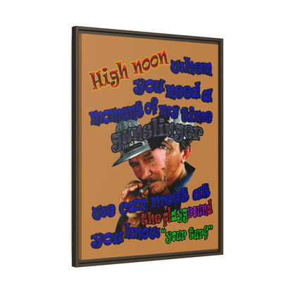 high noon - framed canvas art (light brown)