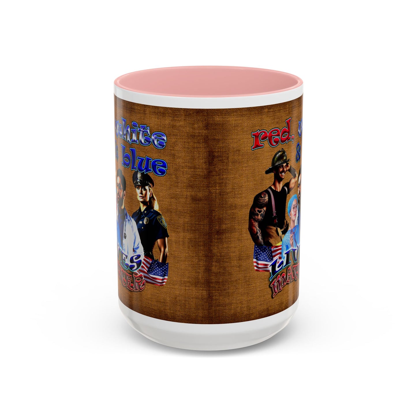 rw&b lives matter - Accent Mug (brown papyrus)