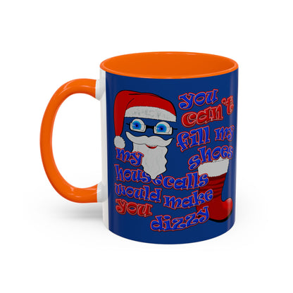 santa's shoes - Accent Mug (dark blue)