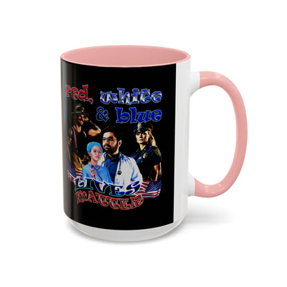 rw&b lives matter - Accent Mug (black)