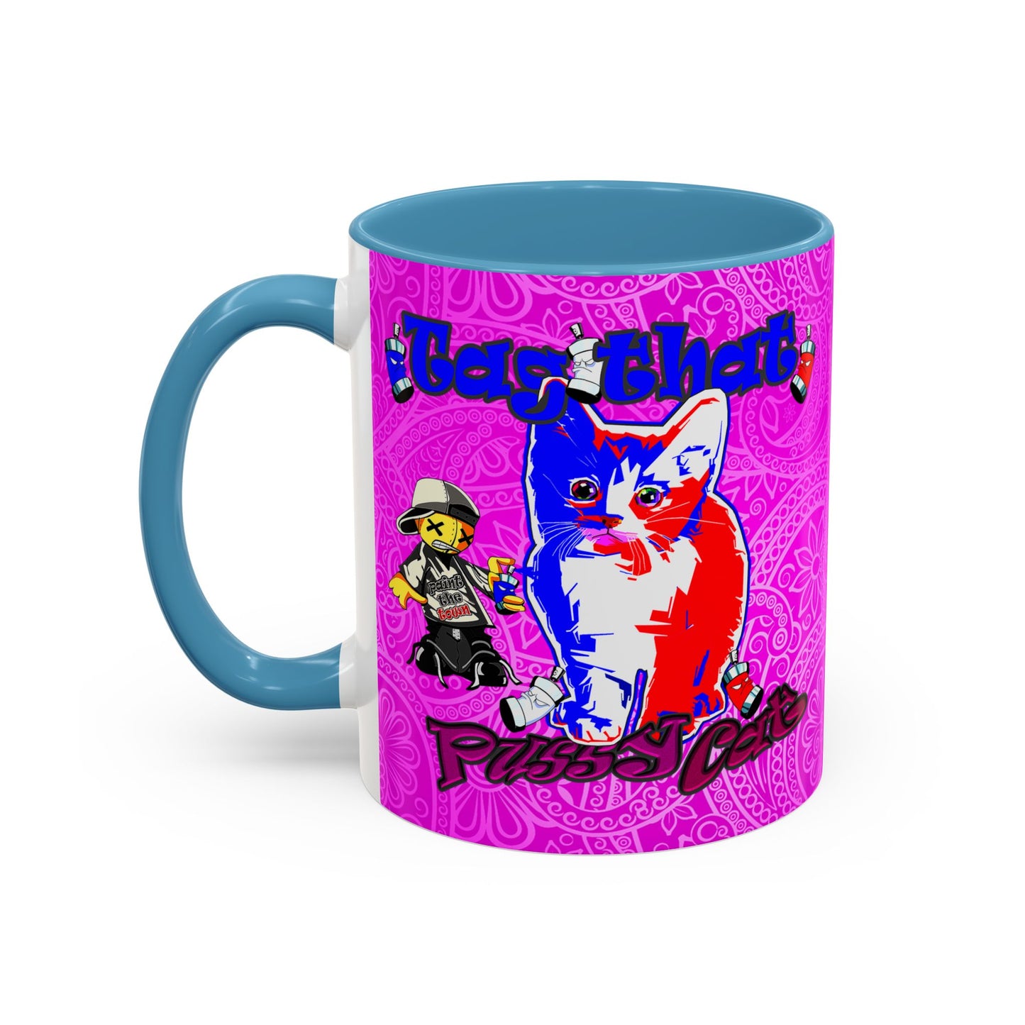tag that - Accent Mug (pink swirl)