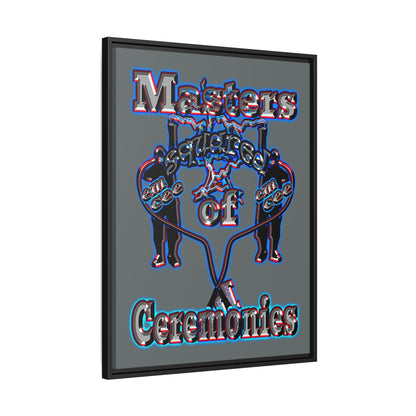 em cee squared - framed canvas art (dark grey)