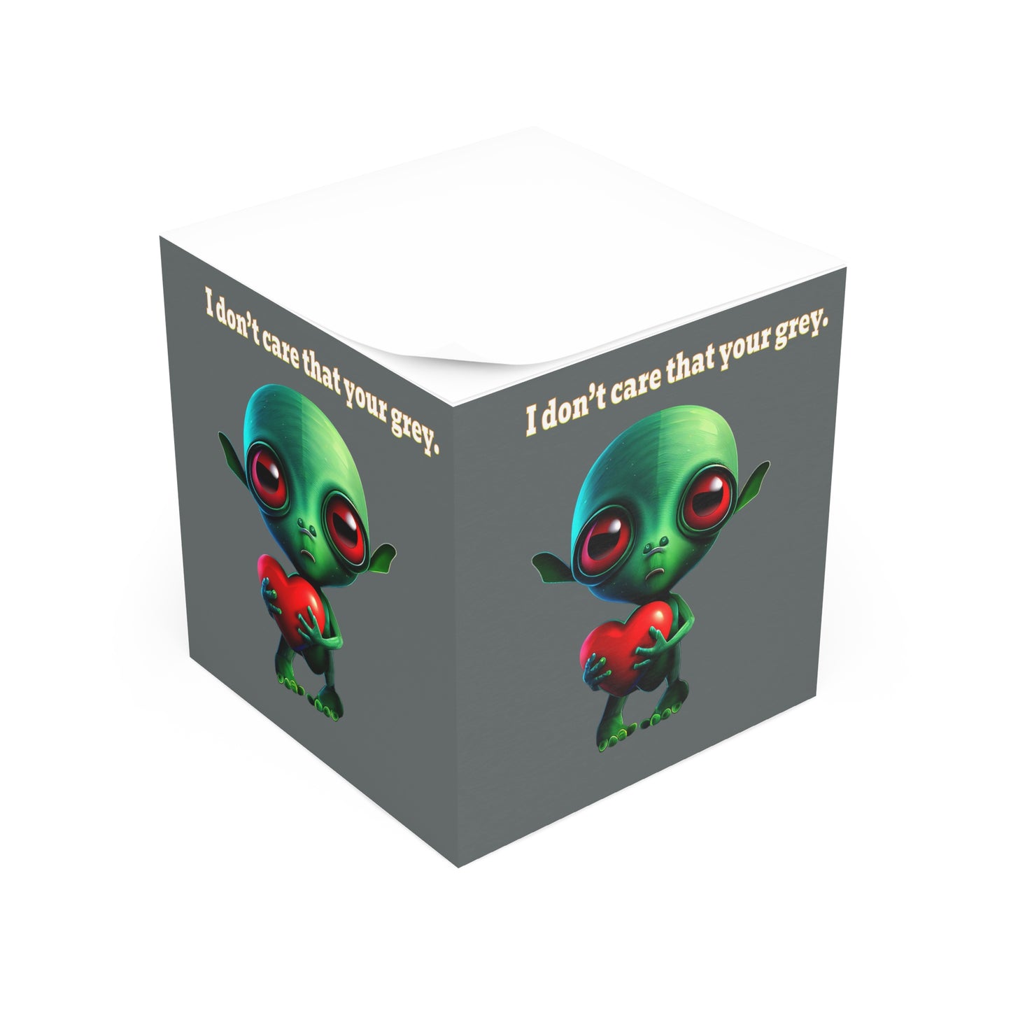 I don't care that your grey - note cube (dark grey)