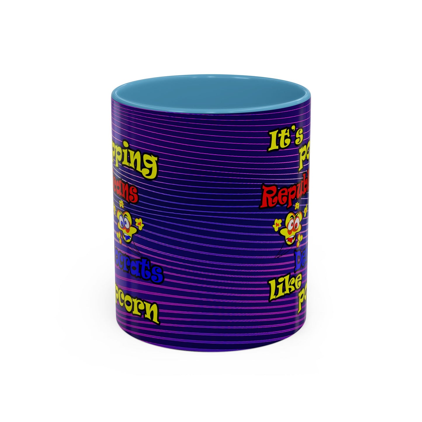 popping like popcorn - Accent Mug (purple wave)