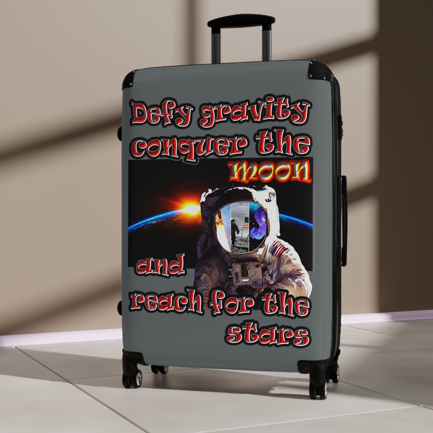 defy conquer reach - Suitcase (dark grey)