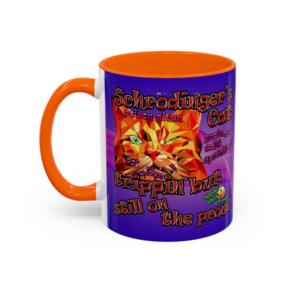schrodinger's cat - Accent Mug (purple-pink wave)