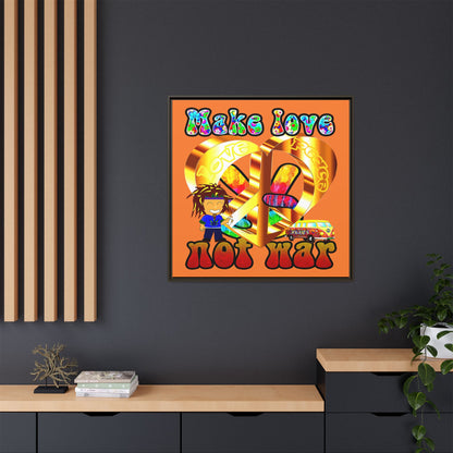 love peace - framed canvas art (crusta)