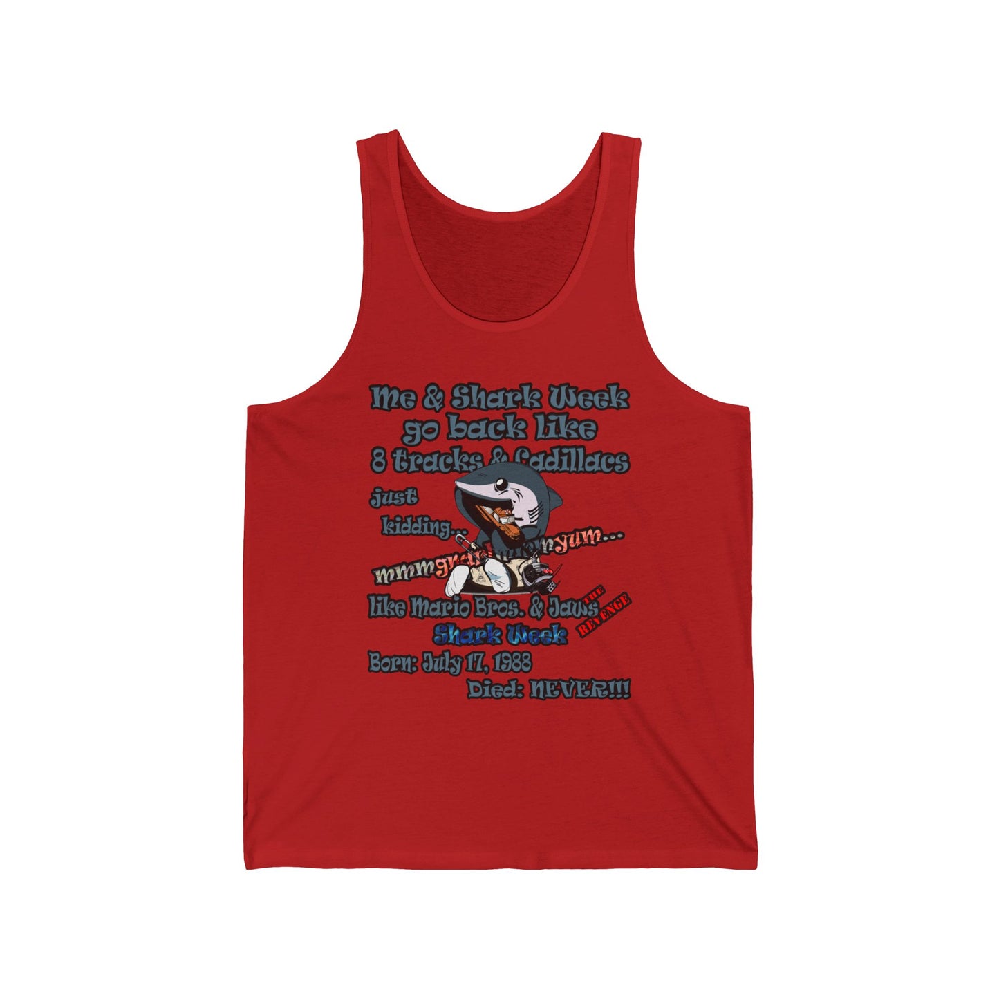 shark week - Unisex Jersey Tank