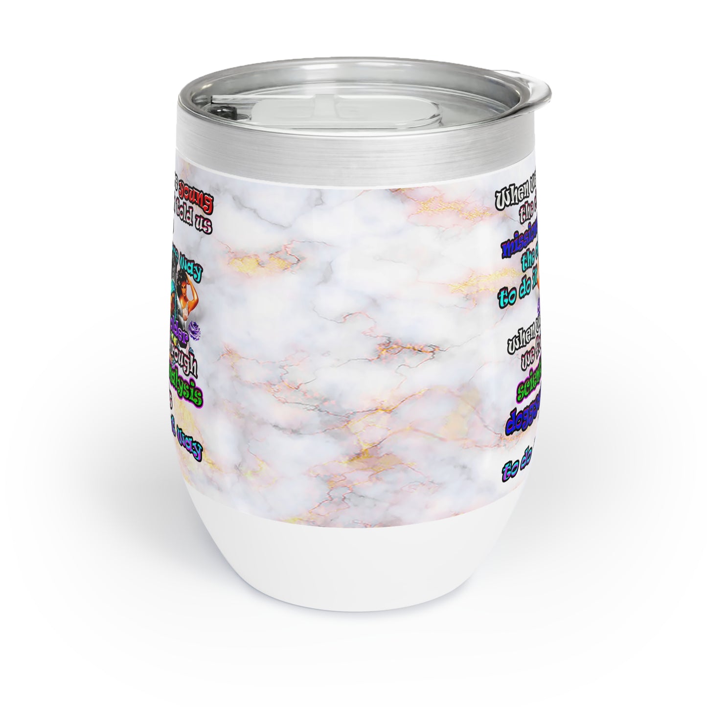 doggystyle - Chill Wine Tumbler (white marble)