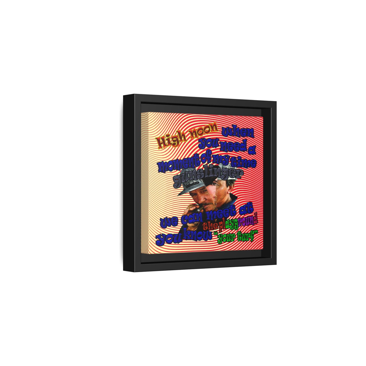 high noon - framed canvas art (yellow-orange wave)