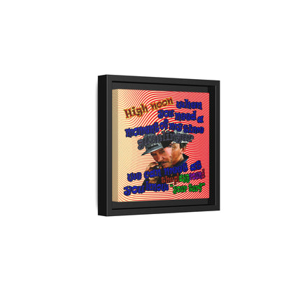 high noon - framed canvas art (yellow-orange wave)
