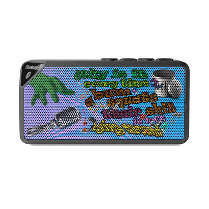 the bum's shit - Jabba Bluetooth Speaker (light blue-purple wave)