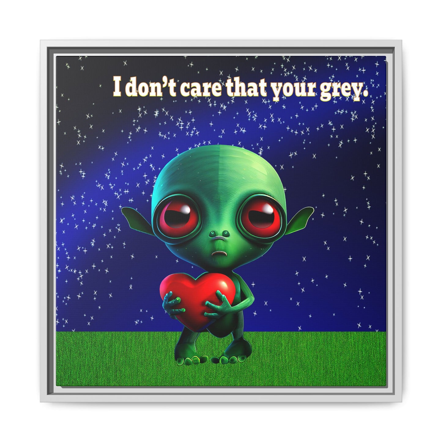 I don't care that your grey - framed canvas art ('snoops' background)