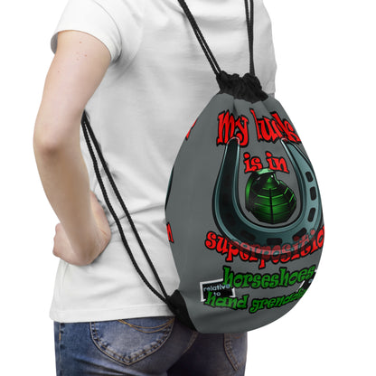 my luck - Drawstring Bag (dark grey)