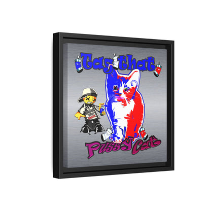 tag that - framed canvas art (brushed nickel)