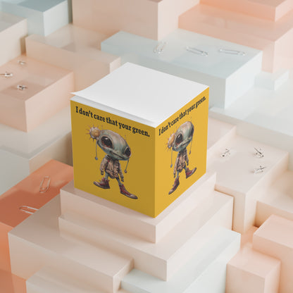 I don't care that your green - note cube (yellow)