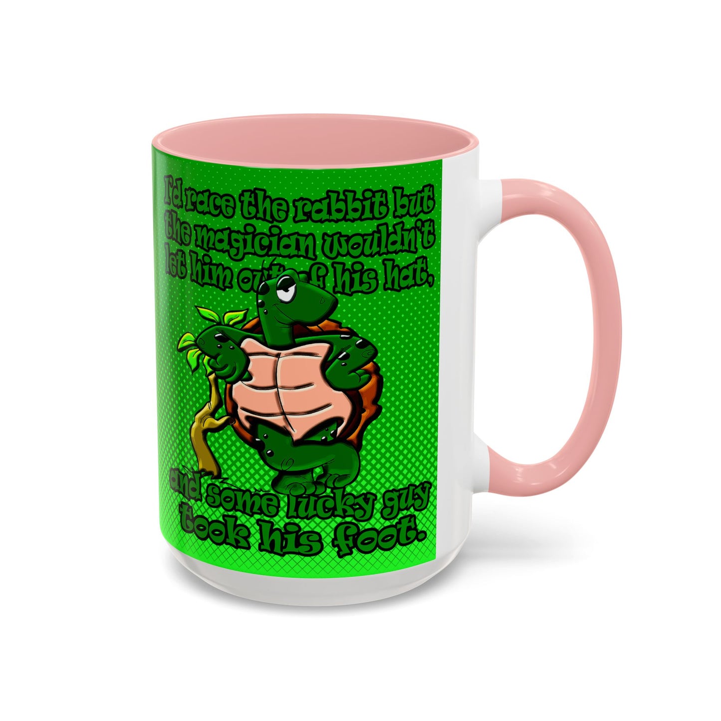 turtle race - Accent Mug (logo green)