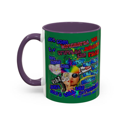 drop the beat - Accent Mug (dark green)