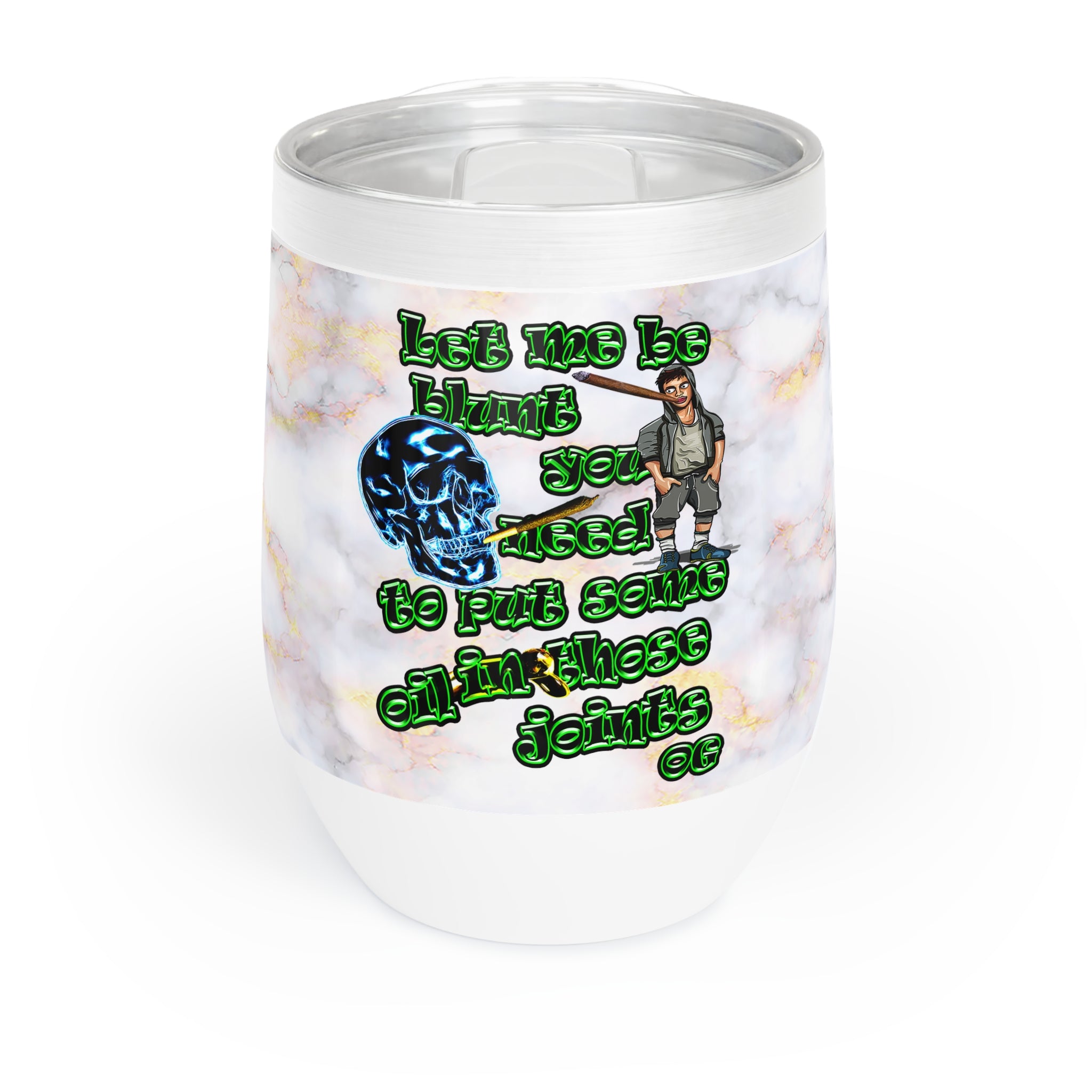 og - Chill Wine Tumbler (white marble)