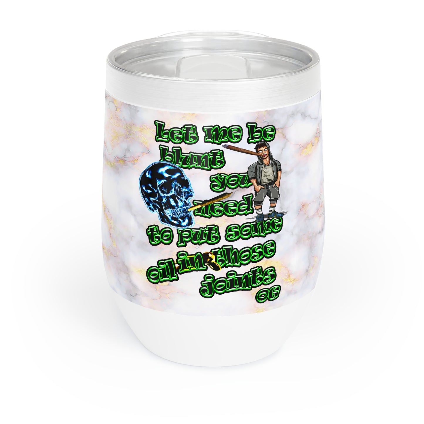 og - Chill Wine Tumbler (white marble)