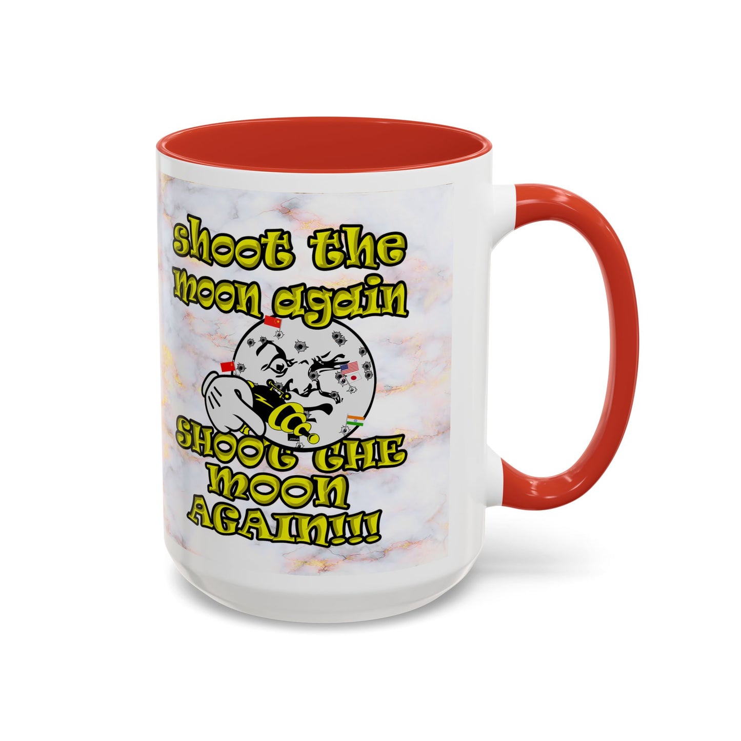 shoot the moon again - Accent Mug (white marble)