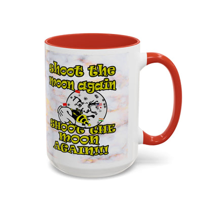 shoot the moon again - Accent Mug (white marble)