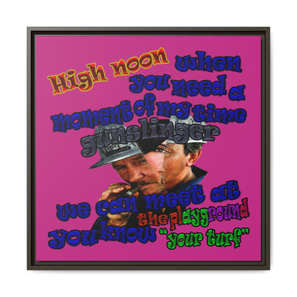 high noon - framed canvas art (pink)