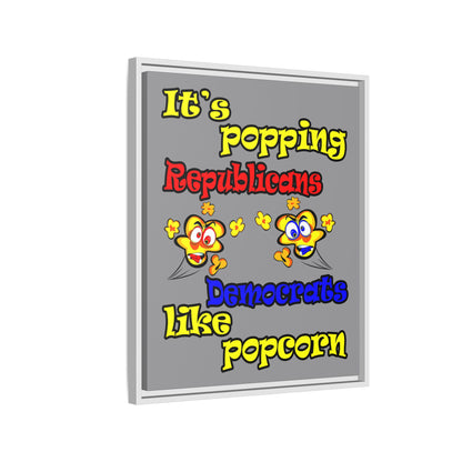 popping like popcorn - framed canvas art (grey)