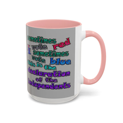 declaration of the independents - Accent Mug (light grey)
