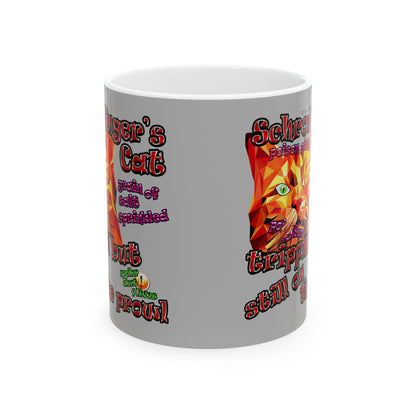 schrodinger's cat - White Mug (light grey)