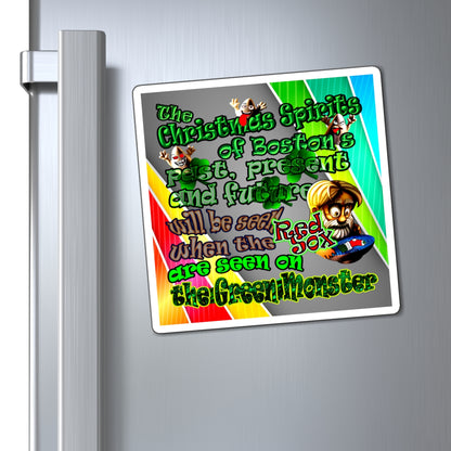 christmas spirits of boston - Magnets - (rainbow split)