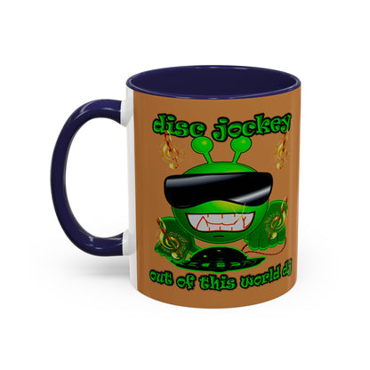 disc jockey - Accent Mug (light brown)