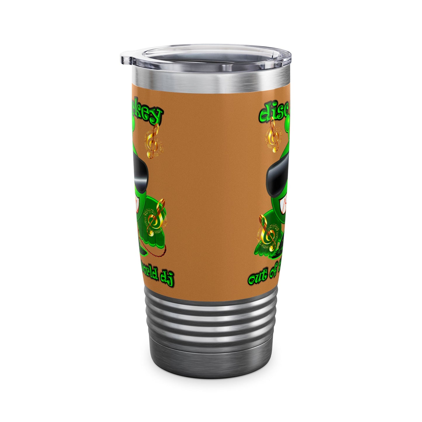 disc jockey - Ringneck Tumbler, 20oz (light brown)