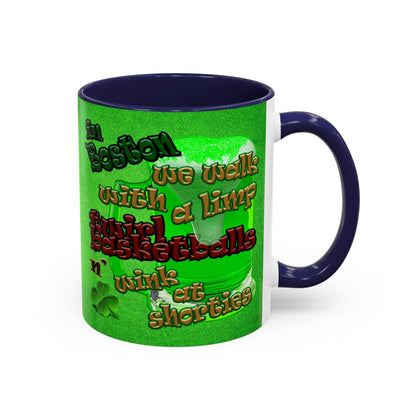 celtics logo - Accent Mug (green turf)