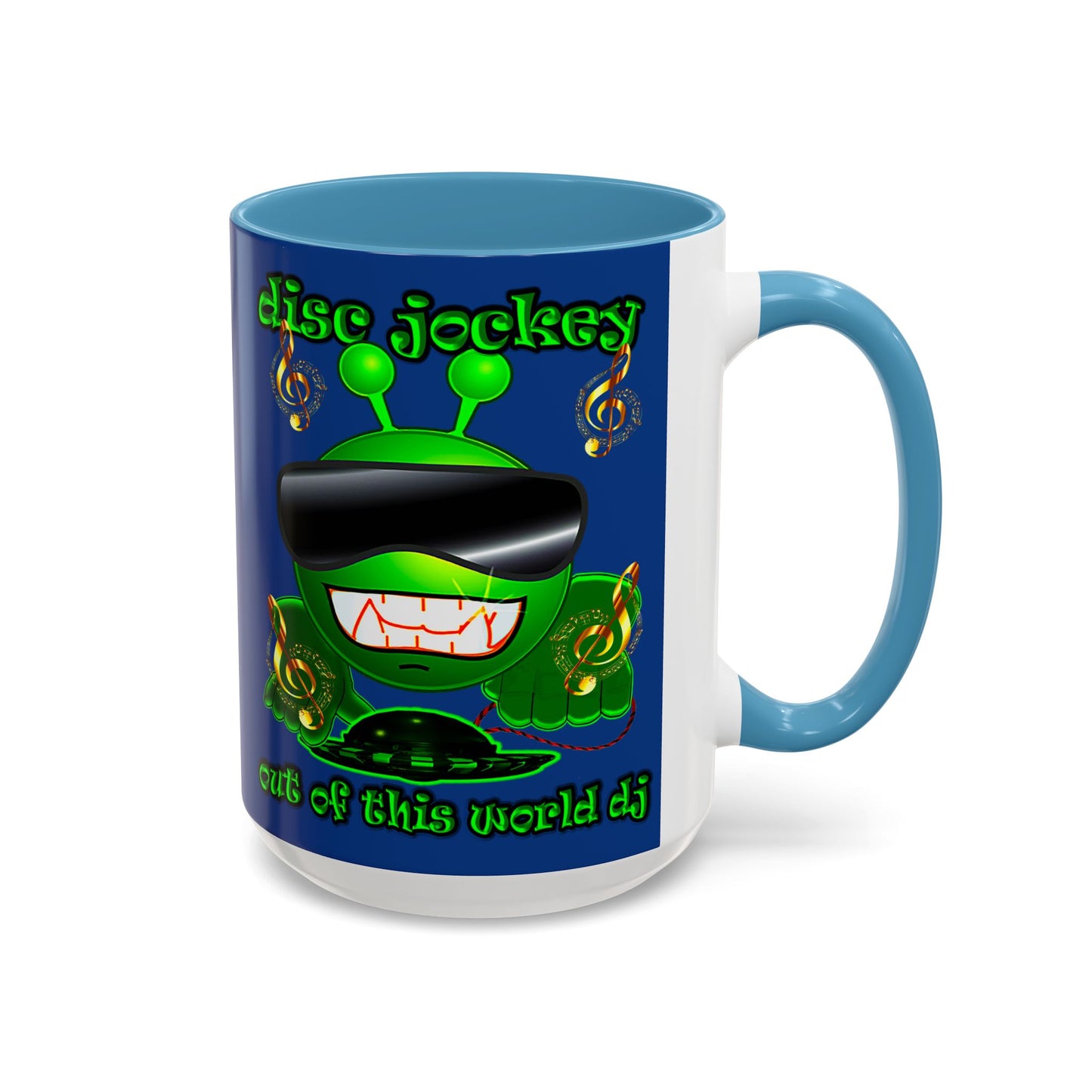 disc jockey - Accent Mug (dark blue)