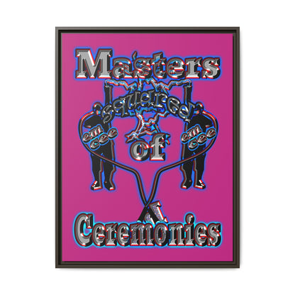 em cee squared - framed canvas art (pink)
